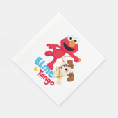 Sesamstraat | Elmo en Tango aan het werk Servet (Hoek)