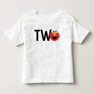 Sesamstraat   Elmo Face Ik ben twee jaar Kinder Shirts