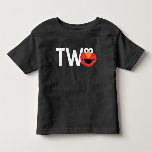 Sesamstraat | Elmo Face Ik ben twee jaar Kinder Shirts (Voorkant)