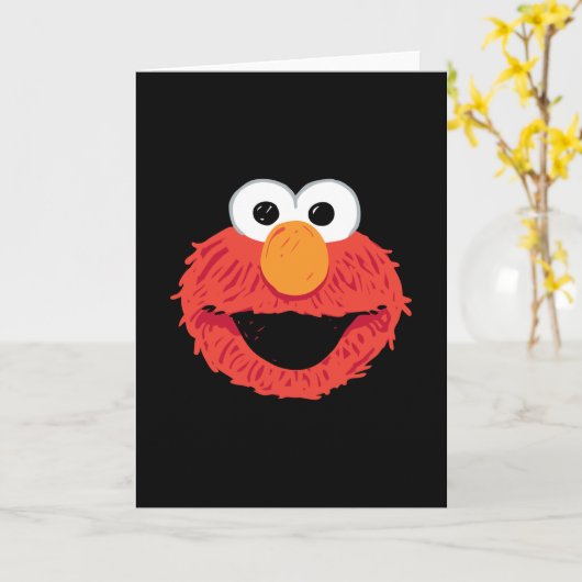 Sesamstraat | Elmo Face Kaart (Gele Bloem)