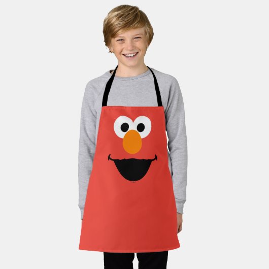 Sesamstraat Elmo Face Schort (Gedragen)