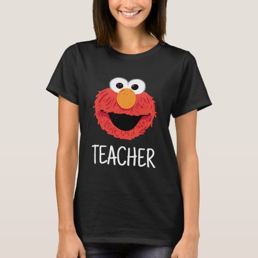 Sesamstraat | Elmo Face Teacher T-shirt (Voorkant)
