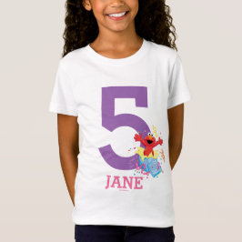 Sesamstraat | Elmo Girl's 5e verjaardag T-shirt