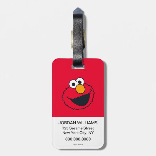 Sesamstraat | Elmo - Ha Ha ha! Bagagelabel (Achterkant verticaal)