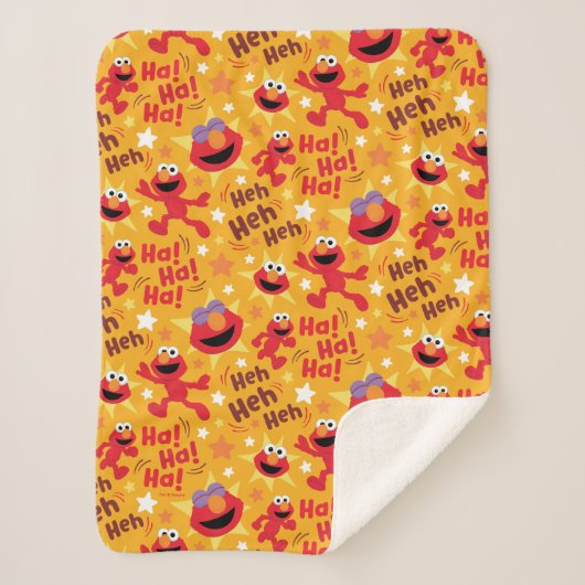 Sesamstraat | Elmo Ha! Ha! Ha! Patroon Sherpa Deken (Voorkant)