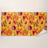 Sesamstraat | Elmo Ha! Ha! Ha! Patroon Strandlaken (Voorkant)