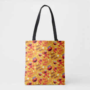 Sesamstraat Elmo Ha! Ha! Ha! Patroon Tote Bag