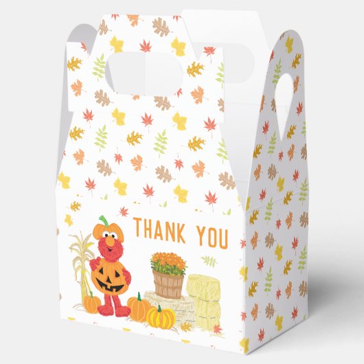 Sesamstraat Elmo Herfst pompoen verjaardag Bedankdoosjes (Geopend)