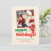 Sesamstraat | Elmo Holiday met foto Feestdagenkaart (Staand voorkant)
