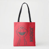 Sesamstraat | Elmo | Jouw namen toevoegen Tote Bag (Voorkant)