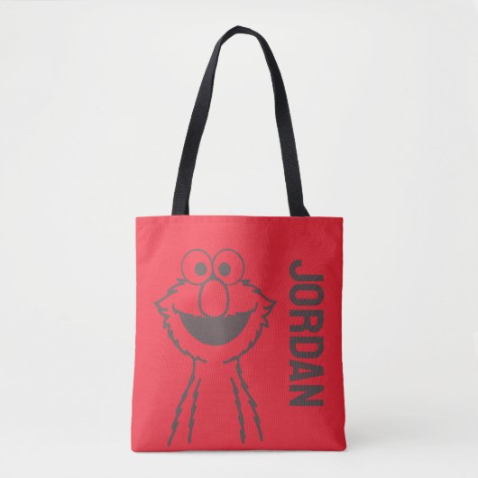 Sesamstraat | Elmo | Jouw namen toevoegen Tote Bag (Voorkant)