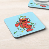 Sesamstraat | Elmo-kerstlampjes Bier Onderzetter (Linkerzijde)