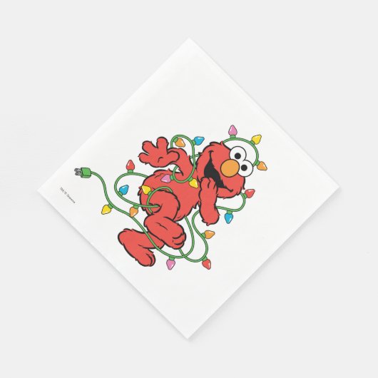 Sesamstraat | Elmo-kerstlampjes Servet (Hoek)