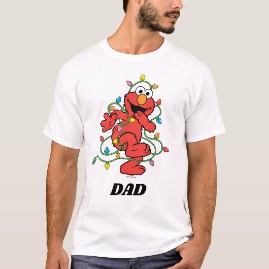 Sesamstraat | Elmo-kerstlampjes T-shirt (Voorkant)