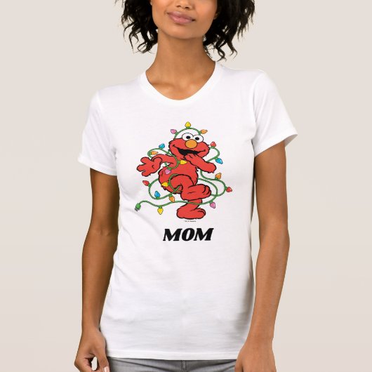 Sesamstraat | Elmo-kerstlampjes T-shirt (Voorkant)