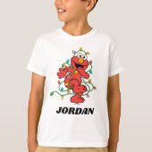 Sesamstraat | Elmo-kerstlampjes T-shirt (Voorkant)