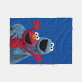 Sesamstraat | Elmo & Koekjesmonster Fleece Deken (Voorkant (Horizontaal))