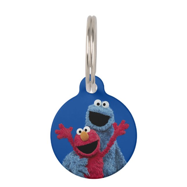 Sesamstraat | Elmo & Koekjesmonster Huisdierpenning (Voorkant)