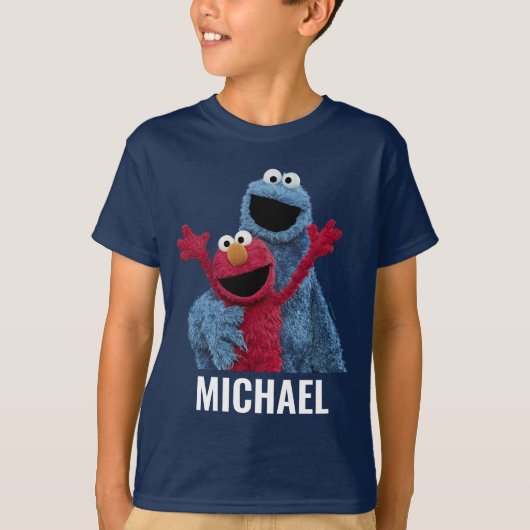 Sesamstraat | Elmo & Koekjesmonster T-shirt (Voorkant)