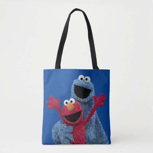 Sesamstraat | Elmo & Koekjesmonster Tote Bag (Voorkant)