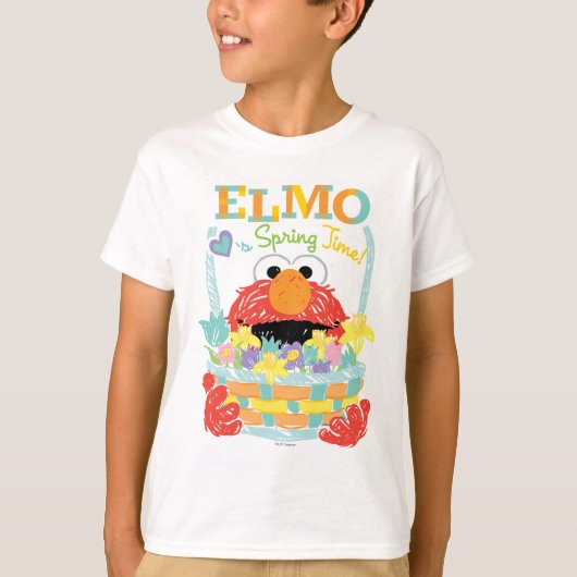 Sesamstraat - Elmo | Lente tijd T-shirt (Voorkant)