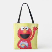 Sesamstraat | Elmo met goudvis Tote Bag (Achterkant)