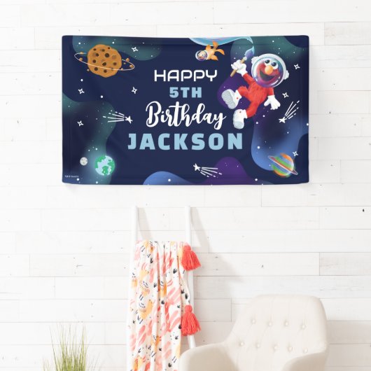 Sesamstraat | Elmo Outer Space Happy Birthday Spandoek (Insitu)