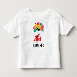 Sesamstraat   Elmo & Pals -4e verjaardag Kinder Shirts