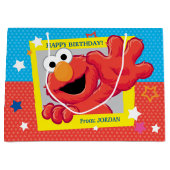 Sesamstraat | Elmo - Polka Dot & Stars Birthday Large Cadeautasje (Voorkant)
