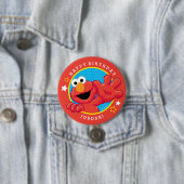 Sesamstraat | Elmo - Polka Dot & Stars Birthday Ronde Button 7,6 Cm (In situ)