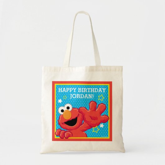 Sesamstraat | Elmo - Polka Dot & Stars Birthday Tote Bag (Voorkant)