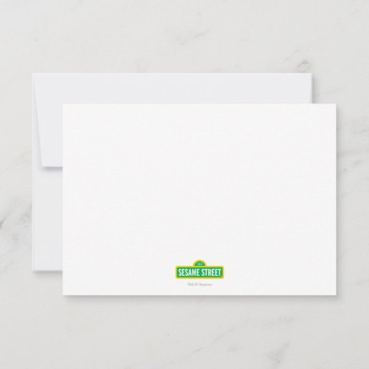 Sesamstraat | Elmo - Polka Dot & Stars - Hartelijk Notitiekaartje (Achterkant)