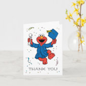 Sesamstraat | Elmo Preschool Afstuderen Dank u Kaart (Gele Bloem)