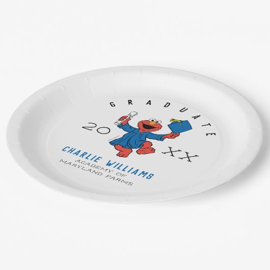Sesamstraat | Elmo Preschool Afstuderen Papieren Bordje (Gekanteld)