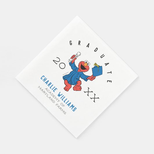 Sesamstraat | Elmo Preschool Afstuderen Servet (Hoek)