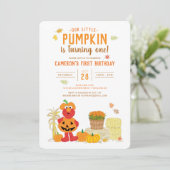Sesamstraat - Elmo | Pumpkin First Birthday Kaart (Staand voorkant)