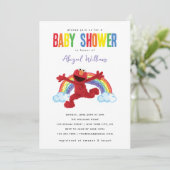 Sesamstraat - Elmo Rainbow Baby shower Kaart (Staand voorkant)