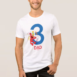 Sesamstraat | Elmo - Rainbow Birthday Dad Tri-Blend Shirt