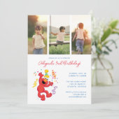 Sesamstraat | Elmo - Rainbow Birthday Foto Kaart (Staand voorkant)