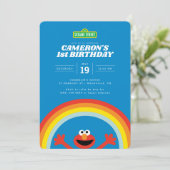 Sesamstraat | Elmo Rainbow Birthday Kaart (Staand voorkant)