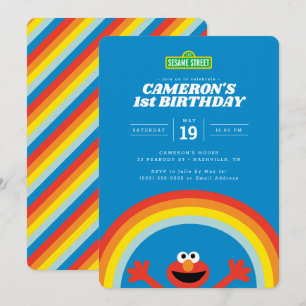 Sesamstraat   Elmo Rainbow Birthday Kaart