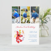 Sesamstraat | Elmo - Regenboog 1e Verjaardag Foto Kaart (Staand voorkant)