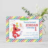 Sesamstraat | Elmo - Regenboog 1e verjaardag Kaart (Staand voorkant)