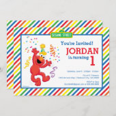 Sesamstraat | Elmo - Regenboog 1e verjaardag Kaart (Voorkant / Achterkant)