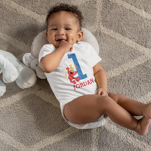 Sesamstraat | Elmo - Regenboog 1e verjaardag Romper