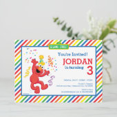 Sesamstraat | Elmo - Regenboog 3e verjaardag Kaart (Staand voorkant)