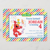 Sesamstraat | Elmo - Regenboog 4e verjaardag Kaart (Voorkant / Achterkant)