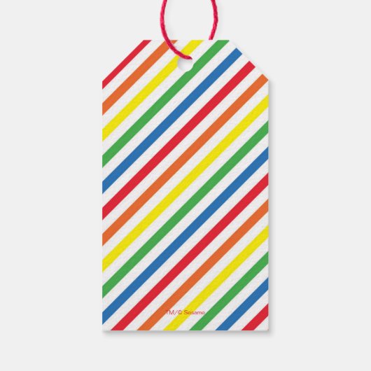 Sesamstraat | Elmo - Regenboog Verjaardag Dank u Cadeaulabel (Achterkant)