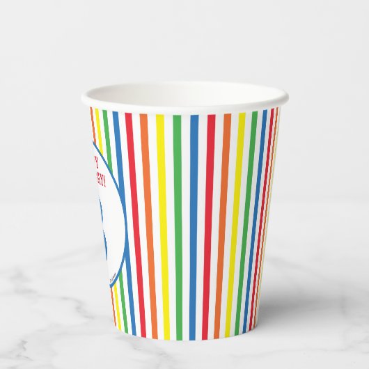 Sesamstraat | Elmo - Regenboogdag Papieren Bekers (Achterkant)