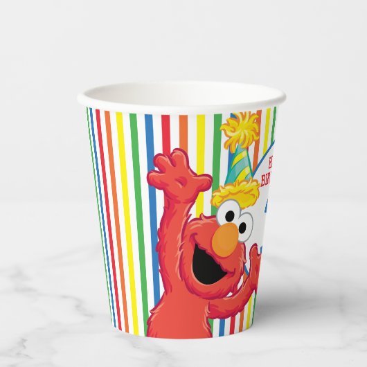 Sesamstraat | Elmo - Regenboogdag Papieren Bekers (Voorkant)